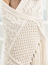 Free Knitting Pattern for Britta's Bay Afghan - Modular afghan is knit in pieces with 3 separate cable patterns so it’s a great portable project. Quick knit in super bulky yarn. Designed by Lion Brand