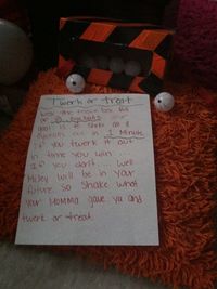 Twerk or Treat- minute to win it game halloweenized. You have 8 eyeball ping pong balls in a tissue box that is tied to your butt. The goal is to shake all 8 out in a minute