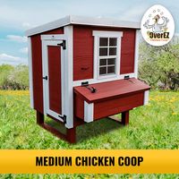 This coop is the perfect option for chicken owners with a growing flock! Our durable coops are created by Amish and Amish-trained craftsmen and can be used in hot and cold climates. Coop assembles in less than 30 minutes! #overezchickencoop #overrez #chickencoop #mediumcoop #coop #hens #backyardchickens #urbanchickens