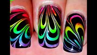 Pretty Pink Petal Water Marble Nail Art Tutorial - Addicted to Color Series - YouTube