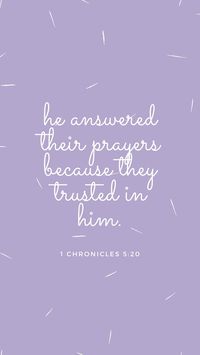 bible verse wallpaper; 1 chronicles 5:20