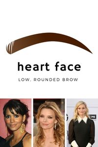 Heart-shaped face? Try a low, rounded brow! #eyebrowshapes