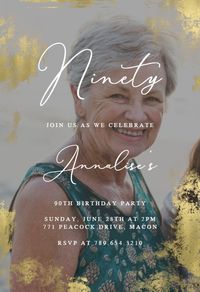 Foiled Photo - Birthday Invitation #invitations #printable #diy #template #birthday #party