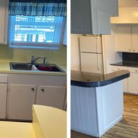 Resurfacing of old Formica counter tops and cabinets