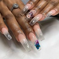 Sheri Pie Nailz on Instagram: “Nude & Ombré Clear Tips 💅 Tell me what you think guys??? . . Have you been SheriPieD? 💅”