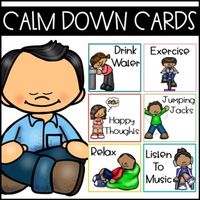Calm Down Cards are a great way to teach your students calm down techniques when they are frustrated or upset. Included in this product:12 Calm Down Cards in PDF FormatFollow me to be notified for product deals - Click here If you like this product, please leave feedback at my TPT store and earn cre...
