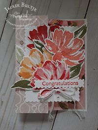 Fine Art Floral accordion fold card also uses the So Sentimental bundle.