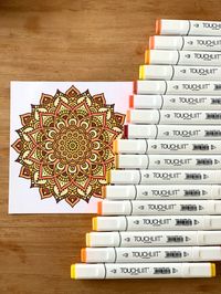 #mandalas #summer #yellow and #orange #markers #twinmarkers #touchliit