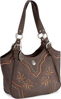 Montana West TR14-8005 Trinity Ranch Tooled Design Western Handbag Purse Montana West TR14-8005 Trinity Ranch Tooled Design Western Handbag Purse
