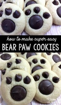 Bear Paw Cookies recipe | fun treat for kids #cookies #chocolate #kidfood