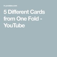 5 Different Cards from One Fold - YouTube