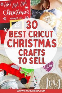Looking for Cricut Christmas ideas to sell? Check out these 30 plus Cricut projects to sell during Christmas and earn some holiday cash.