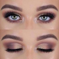 Makeup For Green Eyes - The Taupe And Glitter Cut-Crease Look #bridemakeup