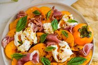 RECIPE: PERSIMMON BURRATA SALAD | Fly By Jing