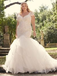 Lunaria Unique Beaded Mermaid Wedding Dress | Maggie Sottero