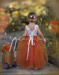 Fall Inspired Burnt Orange and Rust Flower Girl Dresses – The Little Kitten Boutique