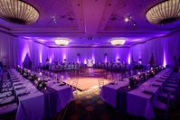 Morgan & John's all-purple Disney wedding reception at the Grand Floridian Convention Center