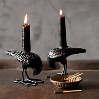 Halloween Raven Tiny Taper Holders from Williams-Sonoma