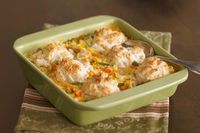 Prepare this chicken and biscuits recipe for a tasty mix of chicken, veggies and biscuits. Our chicken and biscuits recipe will please the whole family!