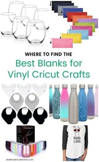 Where to find the best craft vinyl blanks for your Cricut projects. The best t-shirts, hats, onesies, totes, wood, tumblers and more for your vinyl projects!