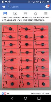 Nice, if you've spent on metal over plastic. Sewing needle classroom management systems fabric fiber textile art