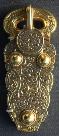 Anglo-Saxon gold belt buckle from the ship-burial at Sutton Hoo, early 7th century AD, Mound 1, Sutton Hoo, Suffolk, England | British Museum