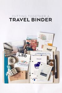 Ready to scrapbook all your travel photos + memorabilia? Sharing ideas for putting together a travel binder.