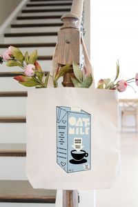 This beautiful canvas tote bag is made of 80% recycled ring-spun combed cotton and 20% recycled polyester. It's lightweight and compact. The length of the tote bag is 43 sm and the width is 37 sm. It's decorated with our original design, which makes this tote bag extra cute and brings a little bit of fun in the everyday life. Our tote bags are organic, vegan and come plastic-free. They are also made to order, which makes them environmentally friendly.