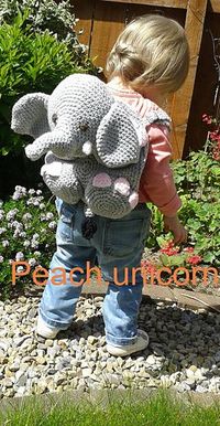 Ellie the Elephant Backpack Crochet Pattern for a Beginner