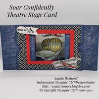 #theatrestagecard #morethanonefold #soarconfidently #stampinblends #handmadecards #createdaily #stampinup #angelawestland