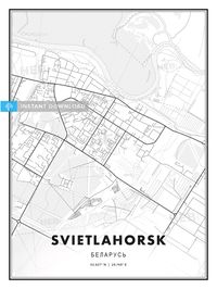 This printable map template of Svietlahorsk, Belarus with Cityname, Country and Coordinates has been carefully designed to achieve the highest print quality on large posters. There are fine gradations... ... #bread #download #digital #sketch #printable #drawing #wallpaper #pattern #seamless #vector #hebstreit