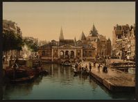 Fishmarket and De Waag, Amsterdam. Approx 1890. Library of Congress