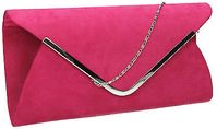 Women Karlie Suede Envelope Leather Ladies Evening Party Prom Smart Clutch Bag | eBay