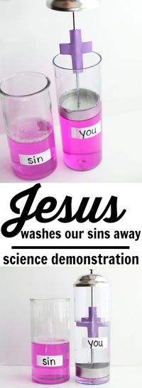 This mesmerizing science experiment demonstrates how Jesus purifies us from sin! Such an amazing object lesson and super cool to watch!!!