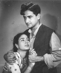 Bharat Bhushan and Chand Usmani in film Amanat 1955