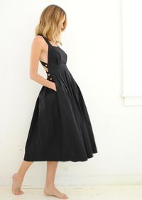 Black Traveling Pinafore Dress