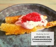 Dejlig forret med mine favoritter - Asparges og stenbidderrogn i krem. #ølimad #asparges #stenbidderrogn #IPA