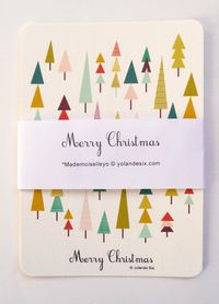 MERRY CHRISTMAS Cards géométriques et couleurs par mademoiselleyo