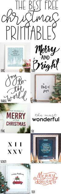 I've rounded up the 10 best free Christmas prints for you; these will make a great (and affordable) addition to your holiday décor!