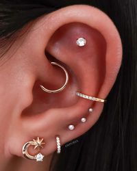 Simple Cartilage Earring Helix Rook Tragus Conch Hoop Clicker Ear Piercing – Impuria Ear Piercing Jewelry