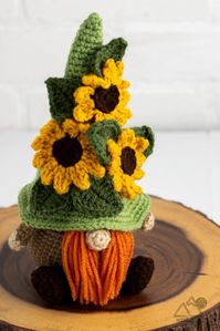 Crochet Sunflower Gnome Free Crochet Pattern - Winding Road Crochet