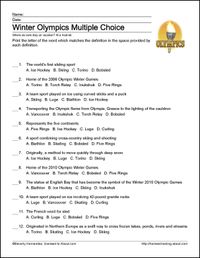 Winter olympics printables