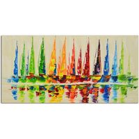 Omax Decor Ship Sails Original Painting on Canvas