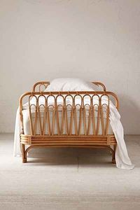 Canoga Rattan Bed - Urban Outfitters - This would be amazing in our daughter's bedroom when she's a bit older (I want it!) #rattanbed #rattan #bedroom