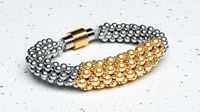 Take basic kumihimo technique to the next level with pearls and metallic accents