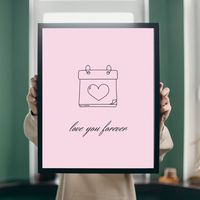Add some love to your home all year round with this charming "I love you forever" wall art. Perfect for Valentine's Day or any day you want to remind yourself to choose love. This cute and playful piece is sure to bring a smile to your face and add a touch of whimsy to your home decor. Hang it in a child's bedroom, a romantic living room, or anywhere that could use a little extra love. #valentinesday #walldecor #homedecor #love #romance #pink #iloveyouforever wall decor, home decor