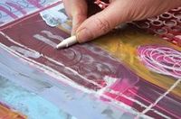 mixed media layering techniques for collages and art journals, illustrated step by step instruction