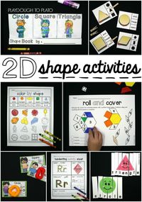 Fantastic kindergarten or first grade shape centers! Students are going to have so much fun playing these 2D games. #shapegame #mathforkids #teachingmath #iloveteaching