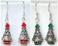 Making Holiday jewelry? Check our Holiday Idea Page for the details and materials list for these really pretty Christmas Tree Earrings featuring the gorgeous spiral cones and the new color rondelles - Look for Project #2-51