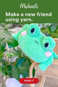 Use Sweet Snuggles™ Yarn by Loops & Threads® to create a cute and cuddly plushie or pillow for your home.